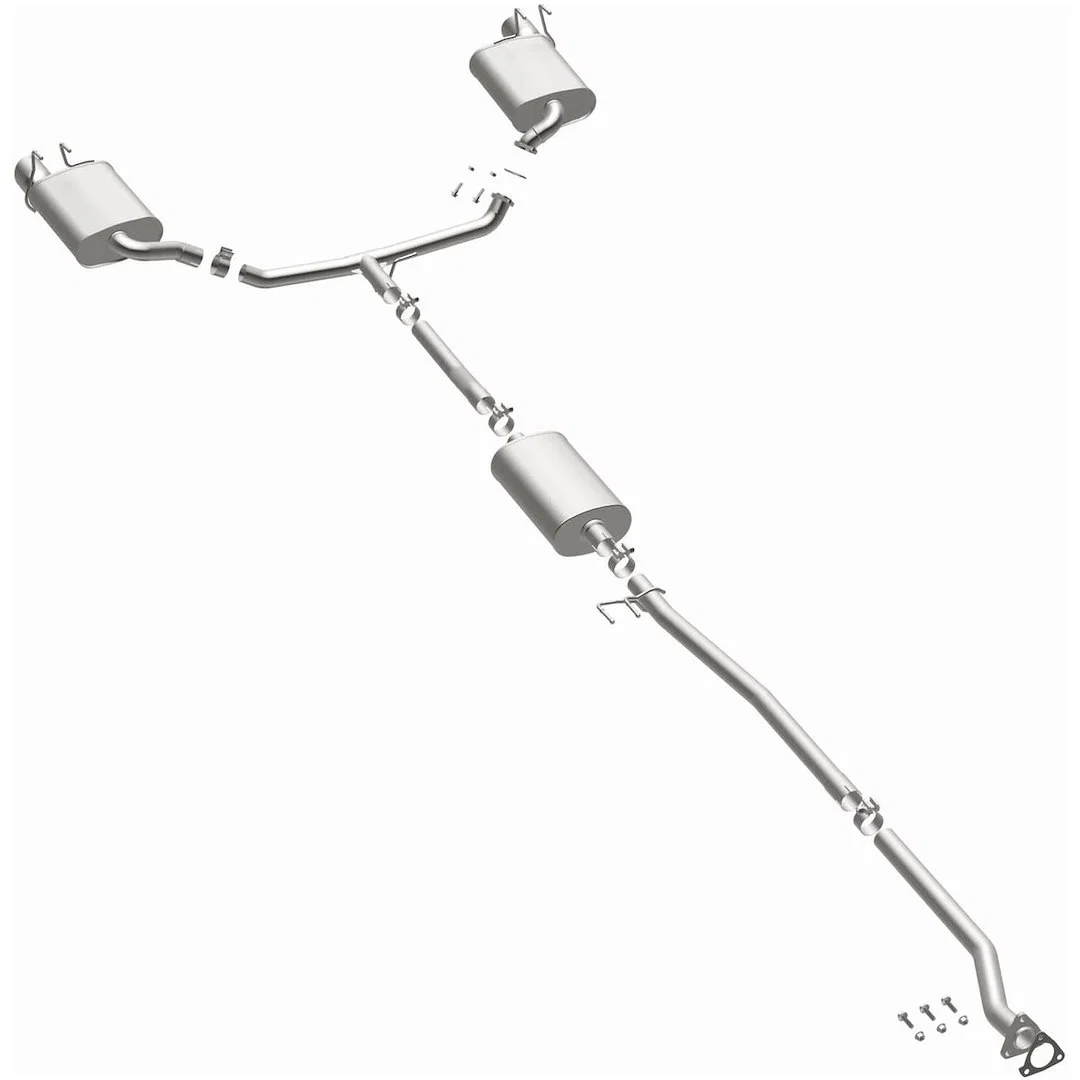 106-1065 – BRE EXHAUST Exhaust System Kit, Aluminized Steel With Mufflers 2 Inch Pipe Diameter Single Exhaust With Du...